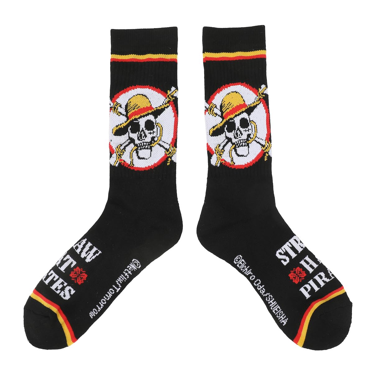 Bioworld One Piece Live Action Straw Hat Pirates Adult 3-Pair Casual Crew Socks