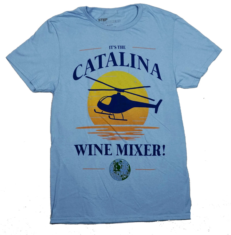 Step Brothers Mens T-Shirt -  It's Cataline Wine Mixer Helicopter Image