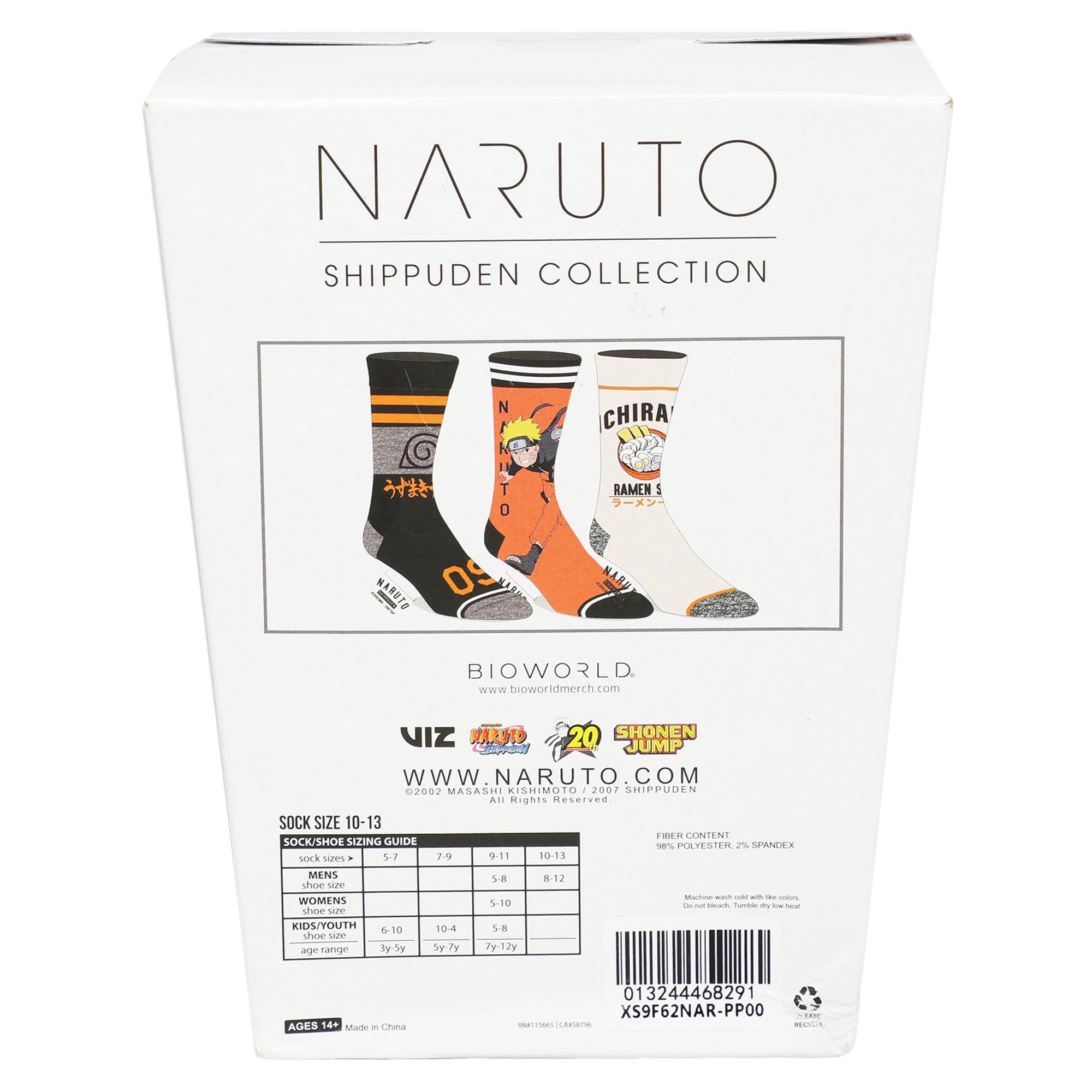 Naruto Ramen 3Pk Mens Crew Set