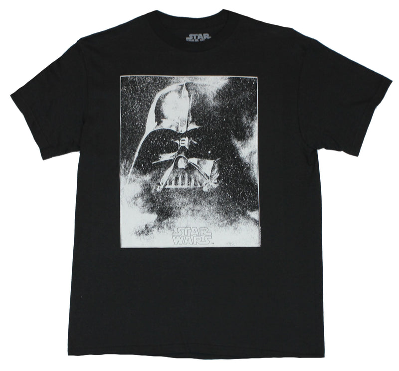 Star Wars Mens T-Shirt - Grainy Realistic Darth Vader Head Image