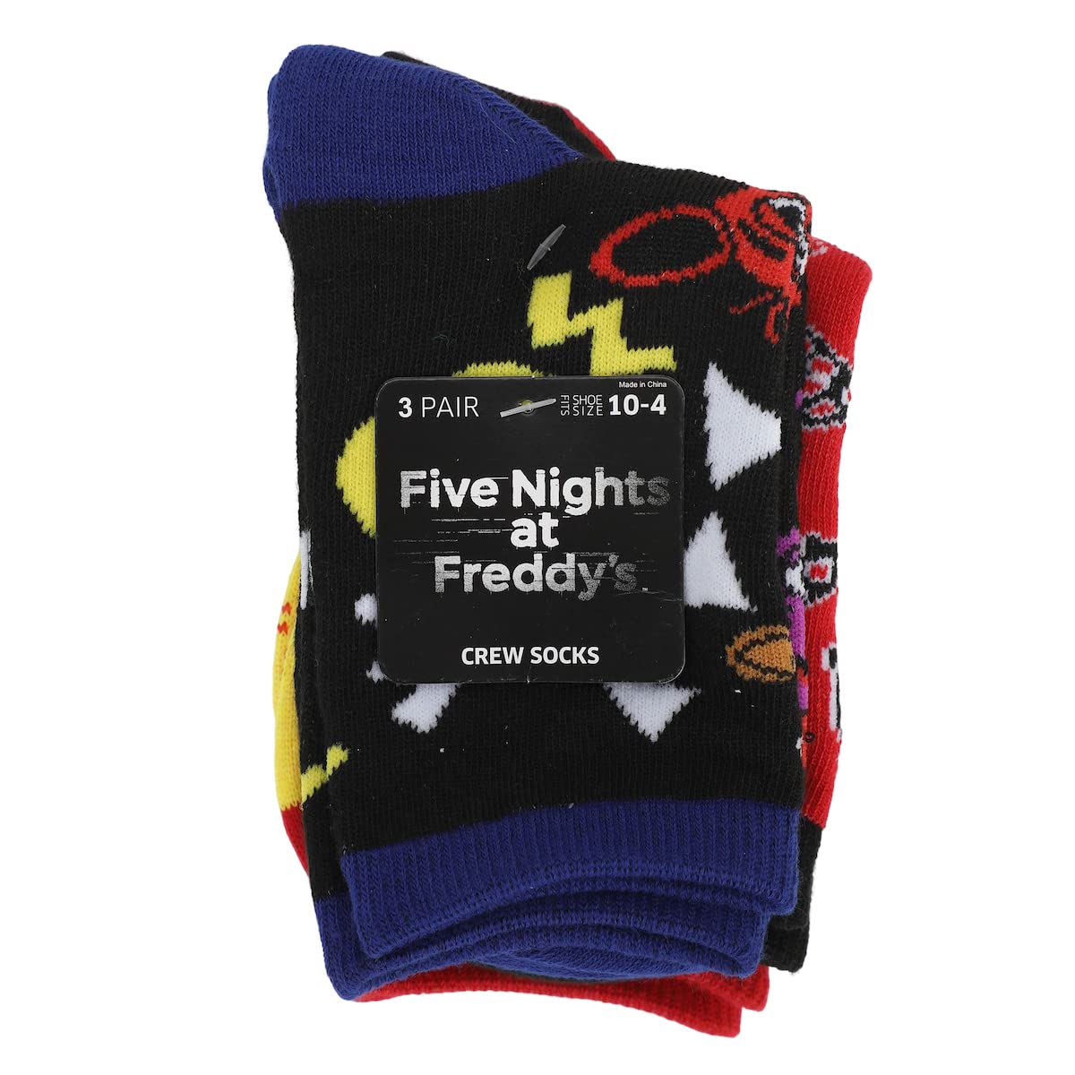 Five Nights At Freddy's Pizza Party Youth 3-Pair Crew Socks