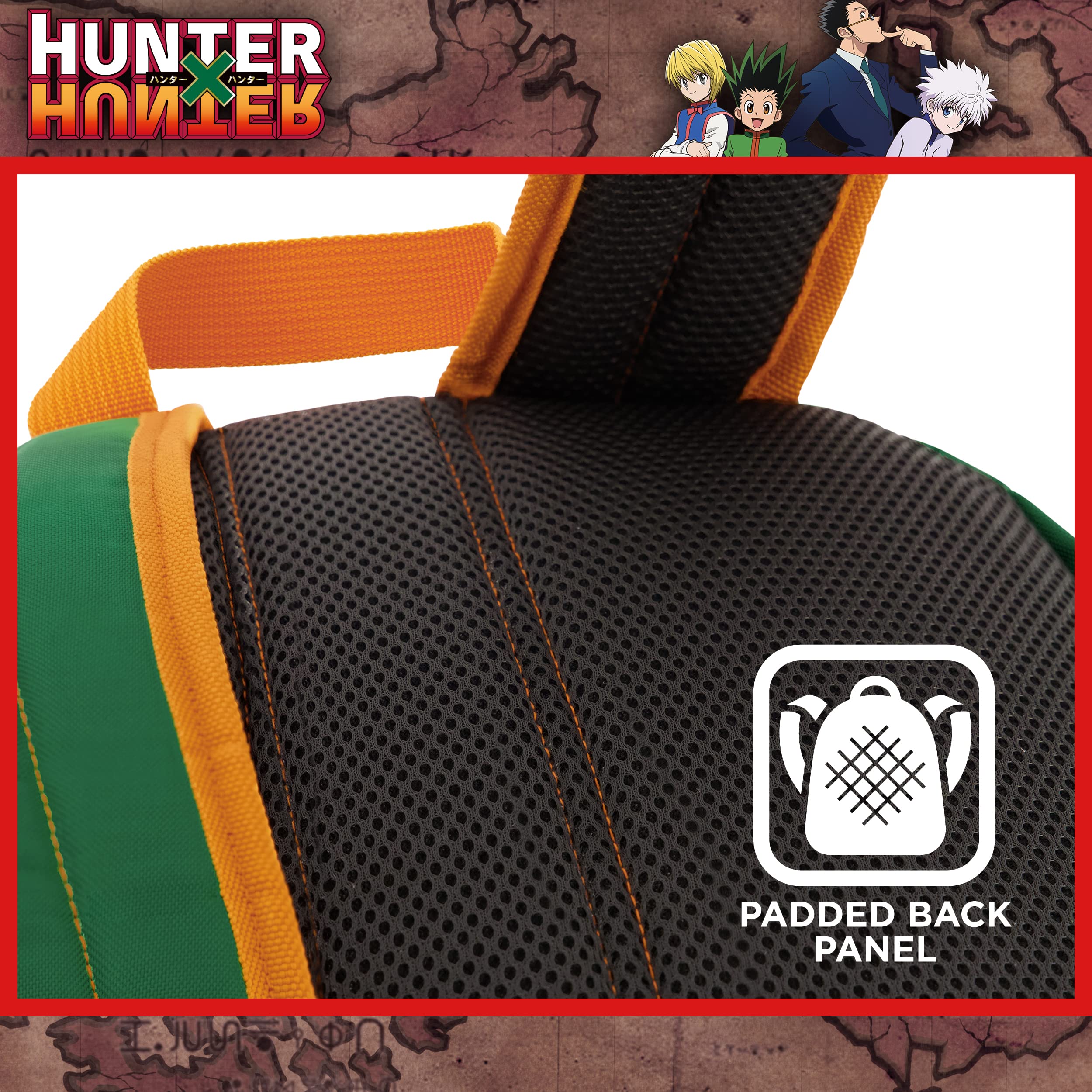 Hunter x Hunter 13 Inch Sleeve Laptop Backpack, Padded Computer Bag for Commute or Travel, Green