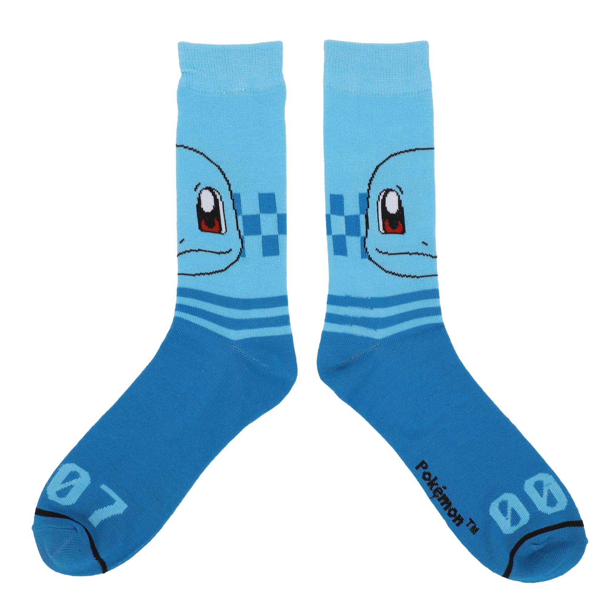 Pokemon Faces With Pokedex Numbers Men's 5-Pair Casual Crew Socks - Inmyparentsbasement.com