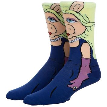 Disney The Muppets Miss Piggy 360-Degree Character Collection Men's Crew Socks