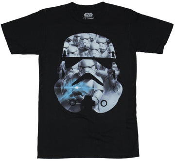 Star Wars Mens T-Shirt - Stormtrooper Mask Filled With Trooper Images