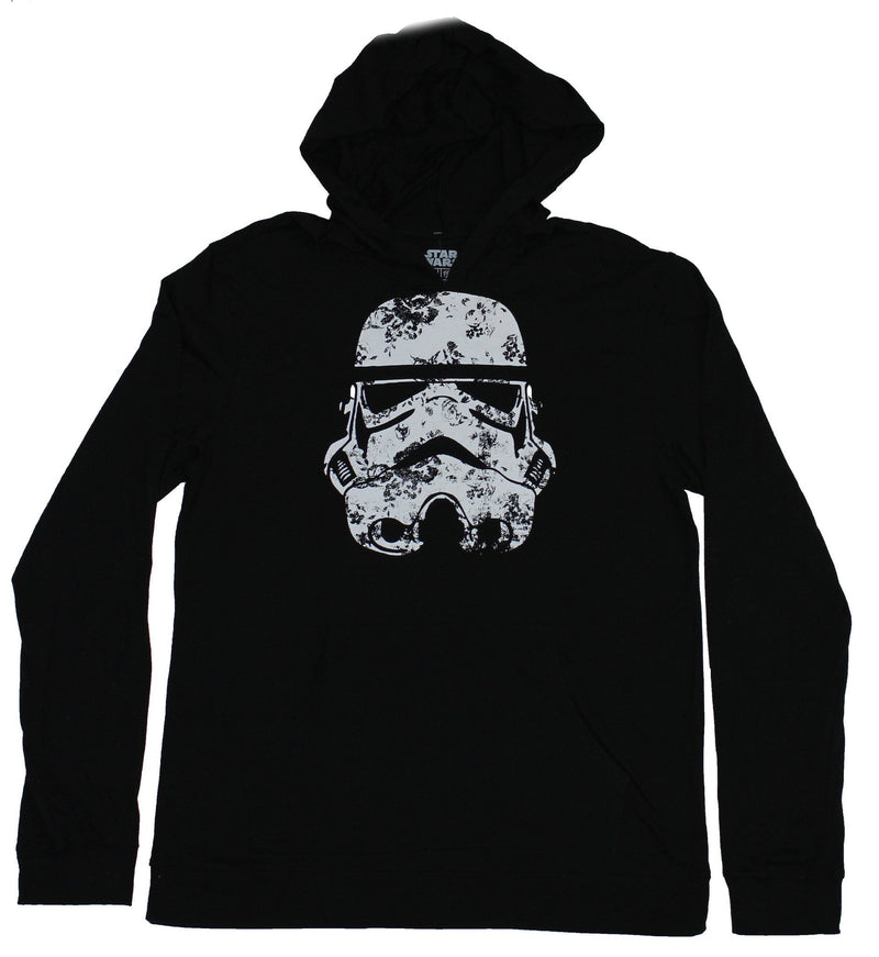 Star Wars Mens T-Shirt Light Hoodie -  Floral Print Stormtrooper Face