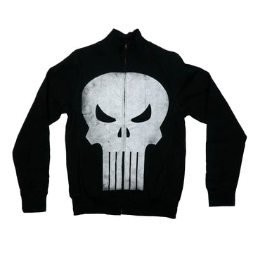 The Punisher Mens Zip Up Jacket - Classic Distressed Logo