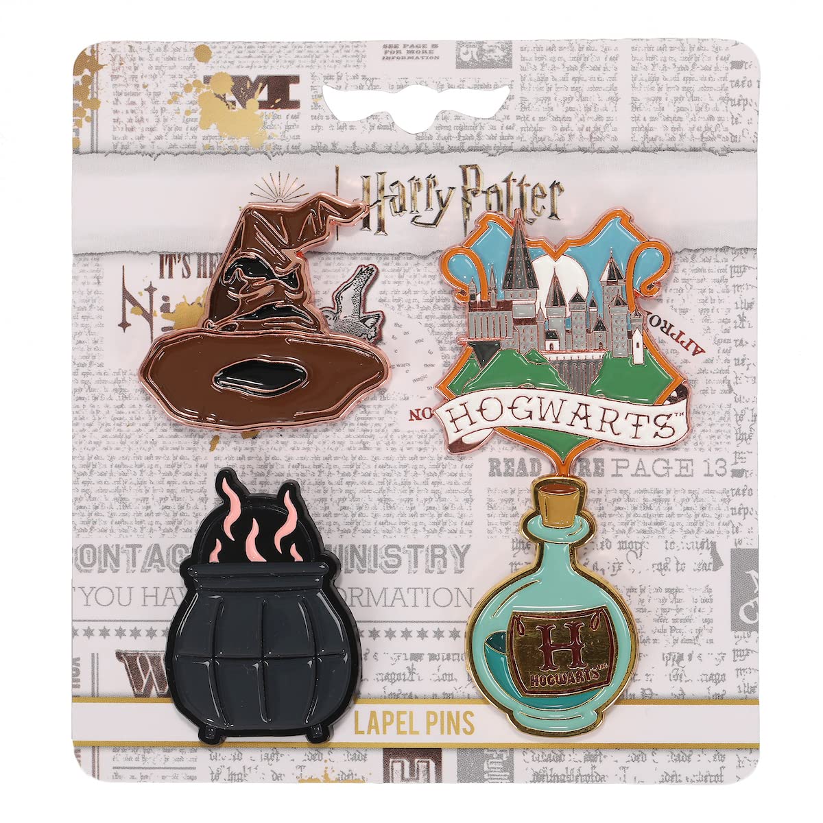 Harry Potter Hogwarts Magic 4-Pack Lapel Pin Set