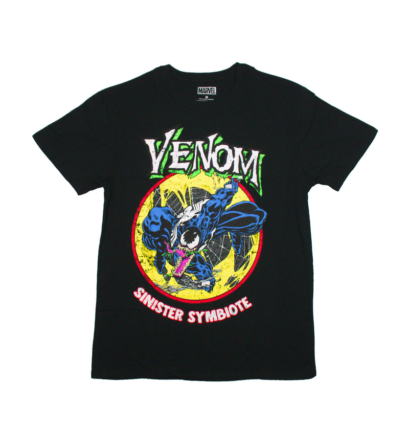 Venom Mens T-Shirt - Marvels Sinister Symbiote Circle Attack