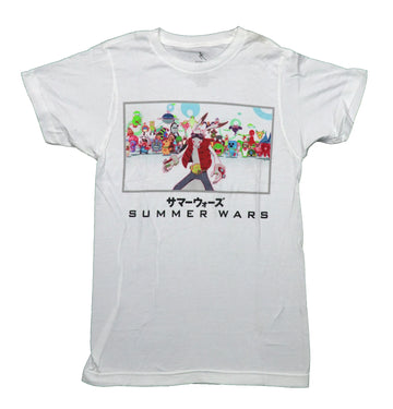 Summer Wars Mens T-Shirt - Boxed Cast Above Film Name