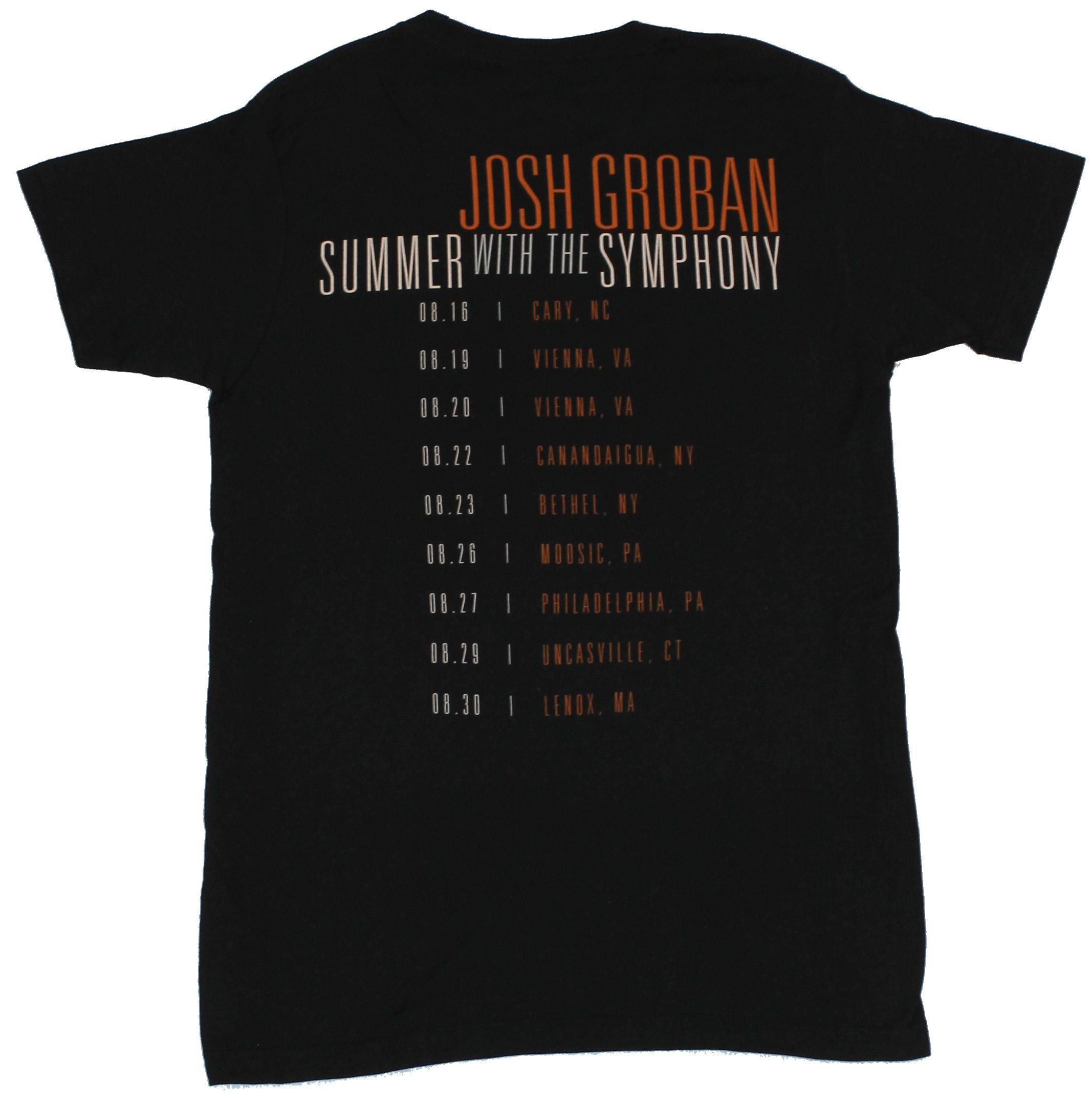 Josh Groban Mens T-Shirt - Profile Photo Summer With the Symphony Tour