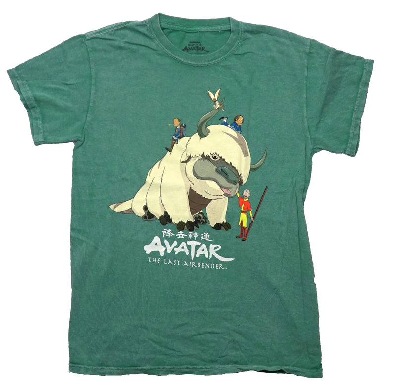 Avatar the Last Airbender Mens T-Shirt - Aang & Gang Sitting on Apa