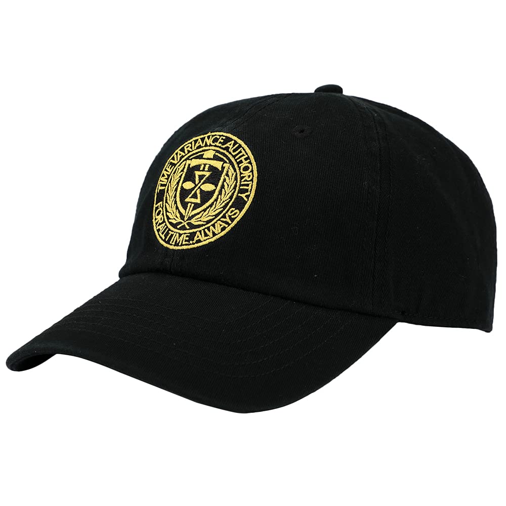 Loki Time Variance Authority Crest Embroidered Black Cotton Twill Hat