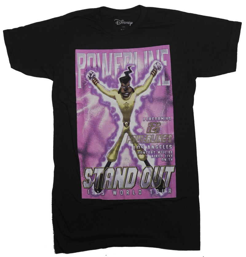 Powerline Mens T-Shirt - Powerline Stand Up 1995 Tour Jumping Image Goofy Movie - Inmyparentsbasement.com