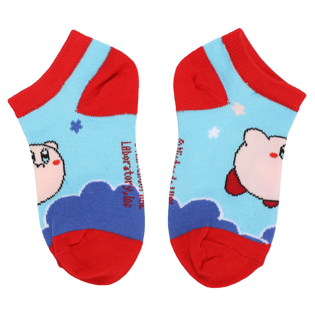 Bioworld Kirby Character Art 6-Pack Youth Ankle Socks With Chenille Elements