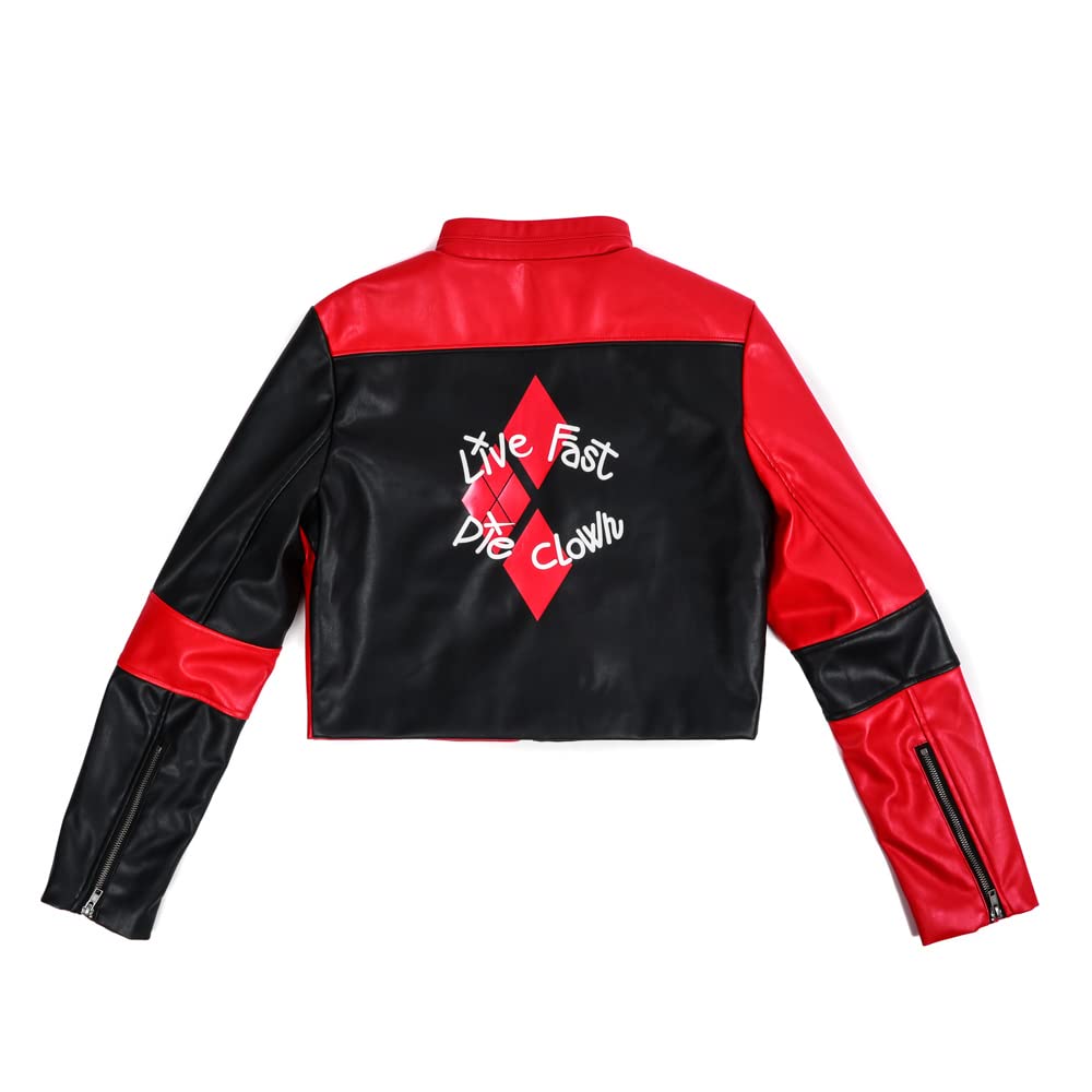 Harley Quinn Faux Leather Moto Jacket