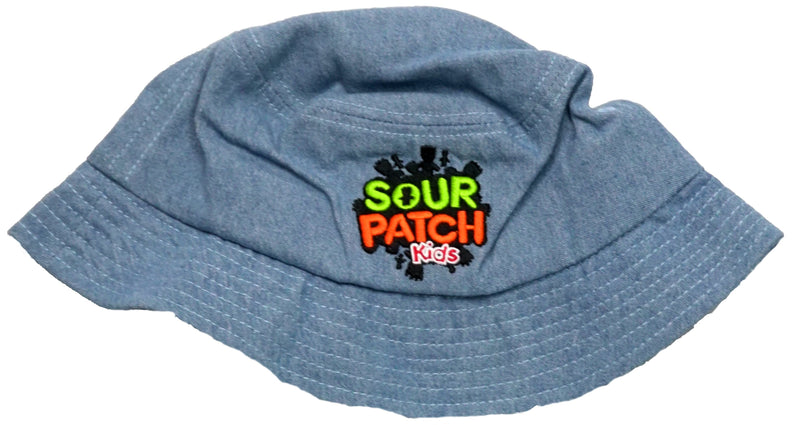 Sour Patch Kids 100% Cotton Denim Style Bucket Hat Logo