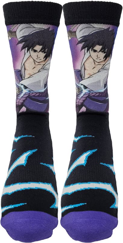 Ripple Junction Naruto Shippuden Adult Anime Crew Socks Attack Pose Officially Licensed