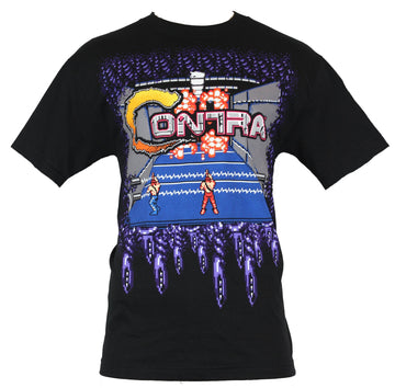 Contra by Konami Mens T-Shirt  - Stage 2 Door Explosion Game Image