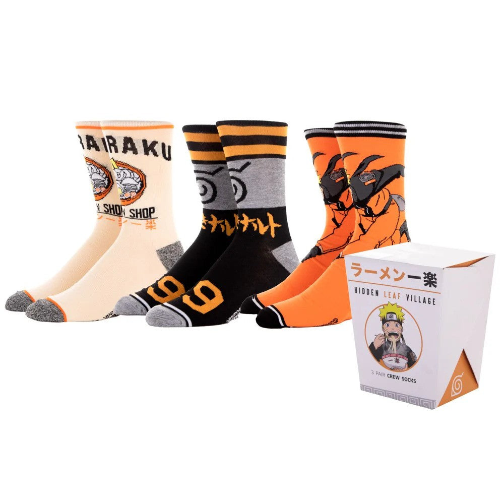 Naruto Ramen 3Pk Mens Crew Set