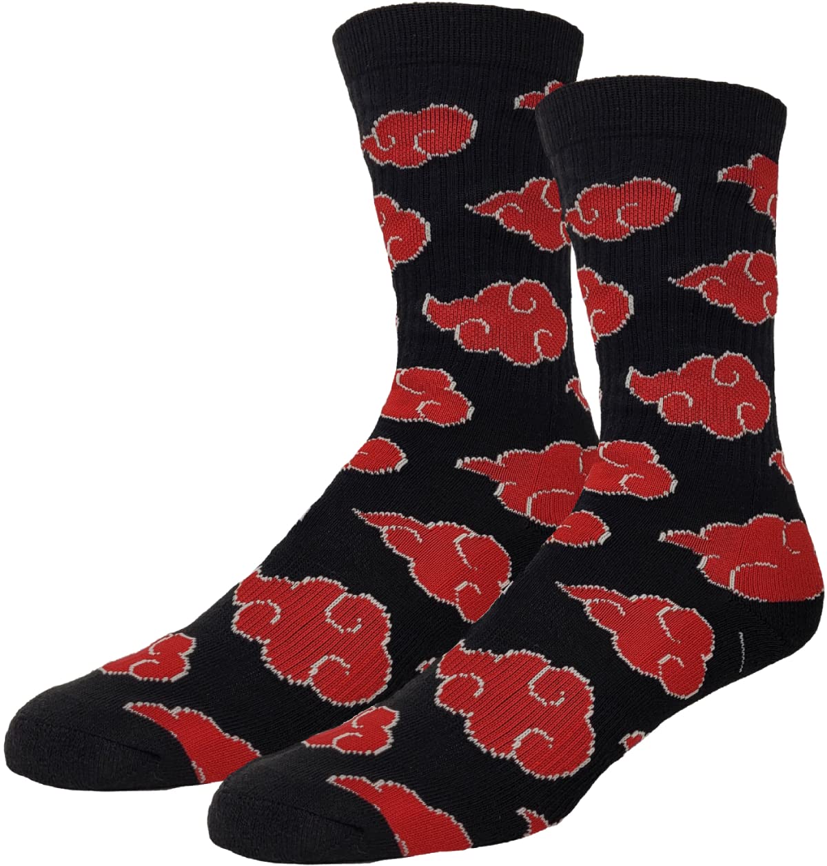 Ripple Junction Naruto Shippuden 2 Pack Adult Crew Socks Akashi Clouds