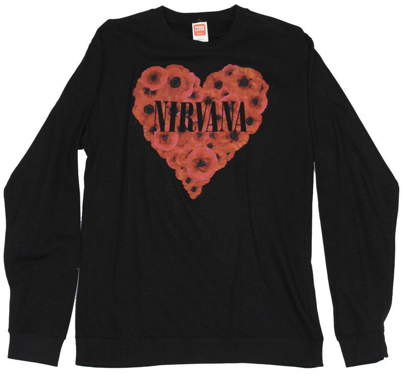 Nirvana Girls Juniors Light Sweatshirt -  Flower Formed Red Heat Image