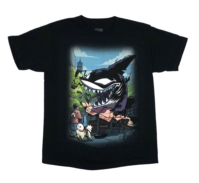 Jeff the Land Shark Mens T-Shirt - Venomized Destroying Food Truck