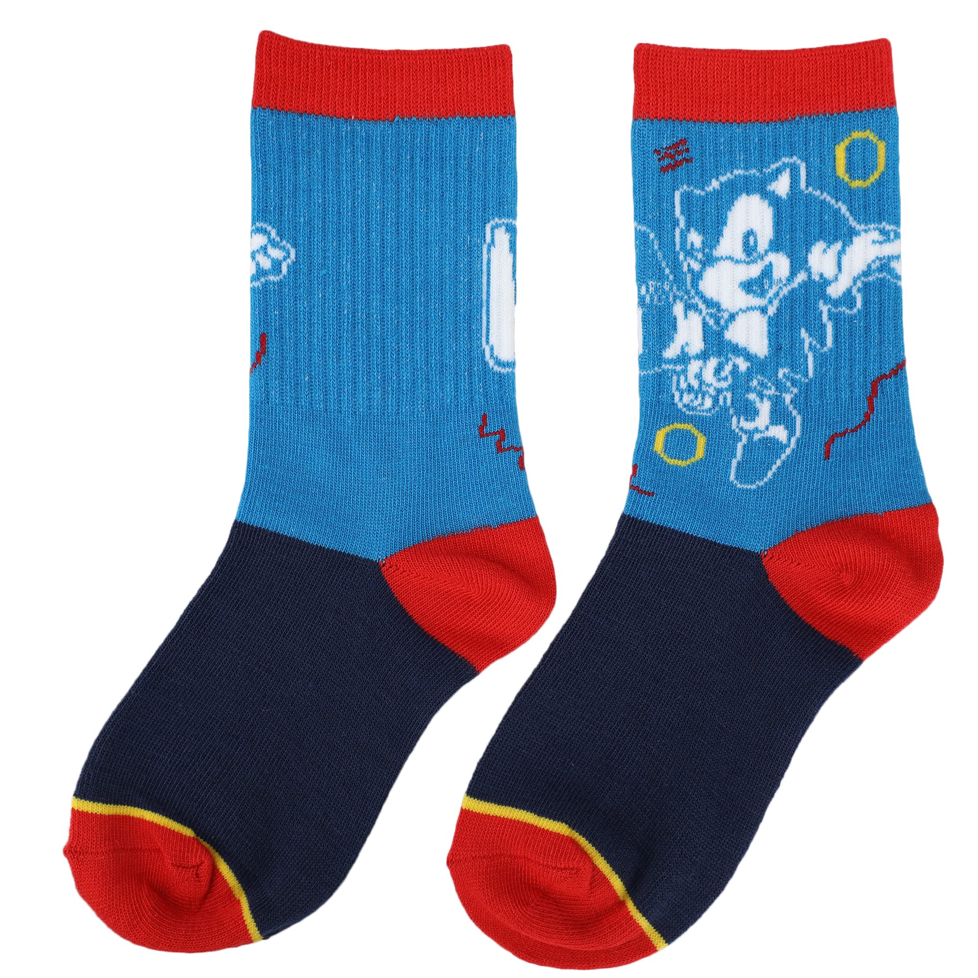 Sonic The Hedgehog Kids Crew Socks (3-Pack) - Inmyparentsbasement.com