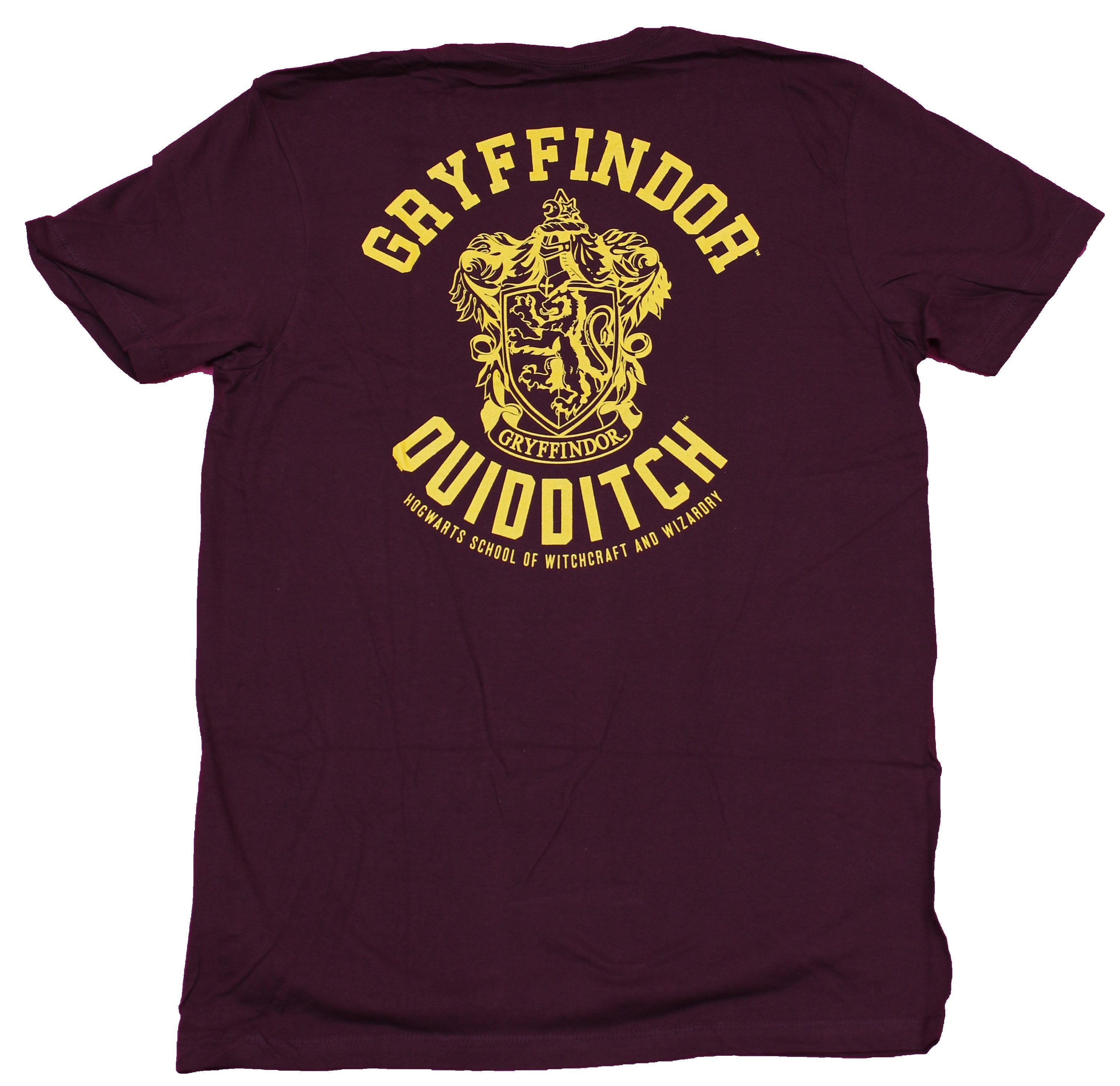 Harry Potter  Mens T-Shirt  -  Gryffindor Lapel Quidditch Crest Back