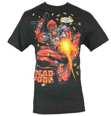 Deadpool (Marvel Comics) Mens T-Shirt - This Shirt Gets the Girls Bullet Spray