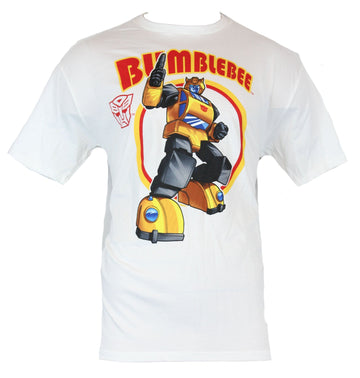 Transformers Mens T-Shirt - "Bumblebee" Cartoon Style Circle Image