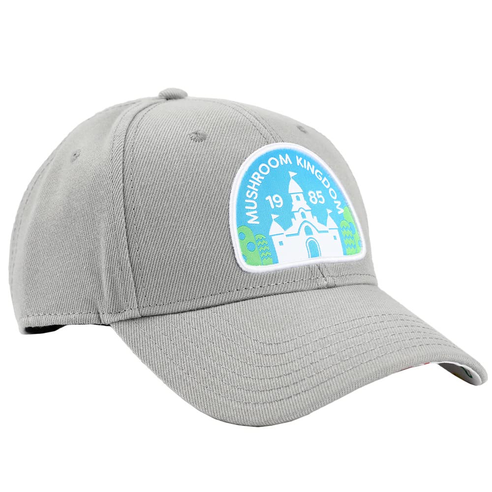 Super Mario Bros Mushroom Kingdom Woven Patch Cotton Twill Structured Cap