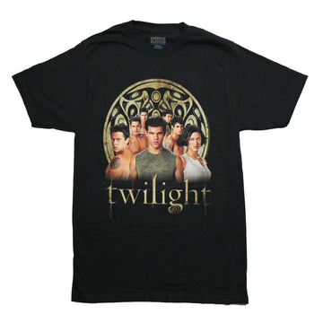 Twilight Mens T-Shirt -  Jacob at Center of Quileute Tribe Above Name