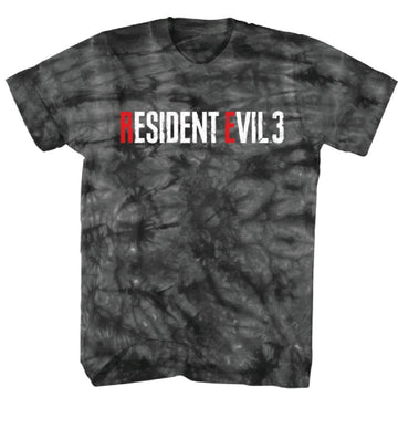 Resident Evil 3 Mens T-Shirt - Gray Black Wash Logo Image