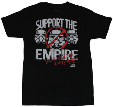 Star Wars Rebels  Mens T-Shirt - Support The Empire Down With Graffiti Image