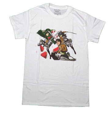 Attack on Titan Mens T-Shirt - Fighters Slashing Watermelons