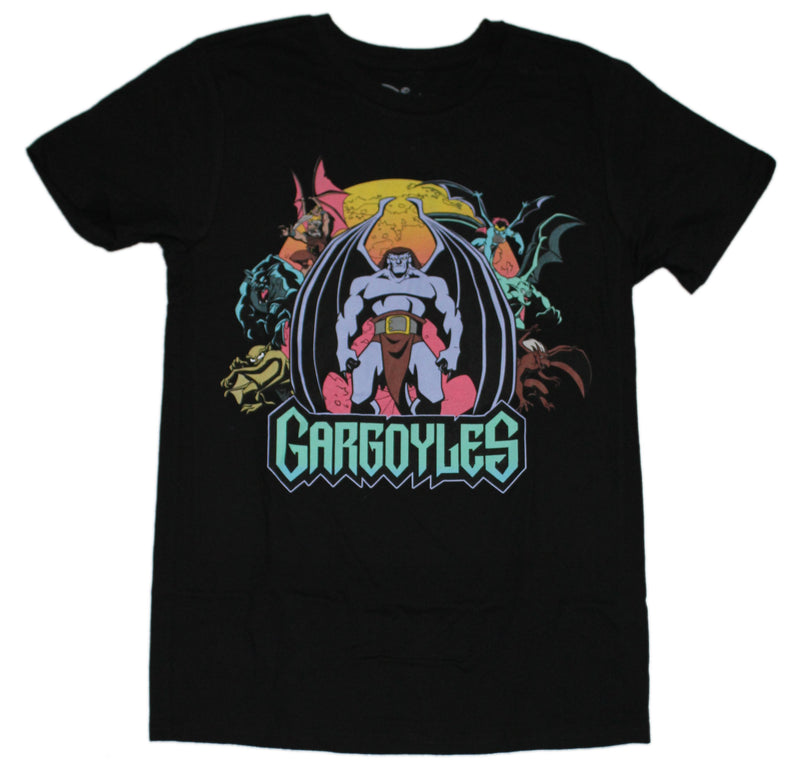 Gargoyles Mens T-Shirt - Day Glow Logo Image - Inmyparentsbasement.com