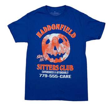 Halloween Mens T-Shirt - Haddonfield 1978 Sitter Club Ad Sitters Pumpkin