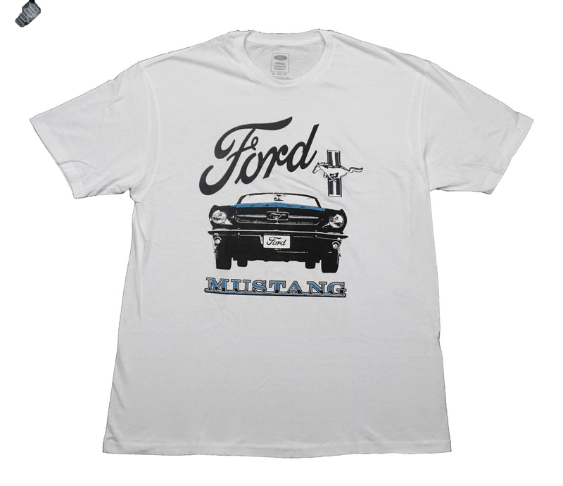 Ford Mens T-Shirt - Logo and Mustang Car