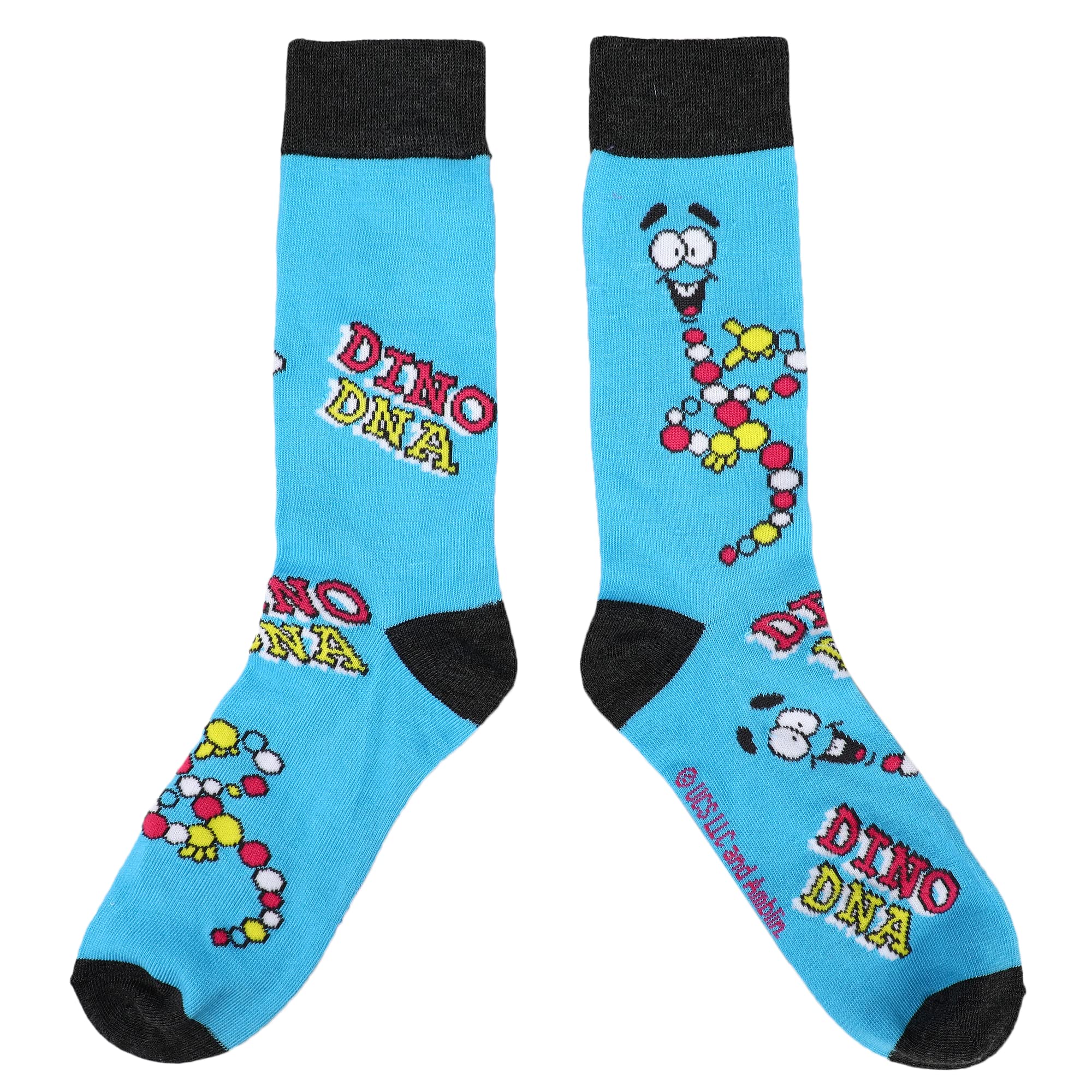 Bioworld Jurassic Park Mixed Art Logos Men's 5-Pack Casual Crew Socks