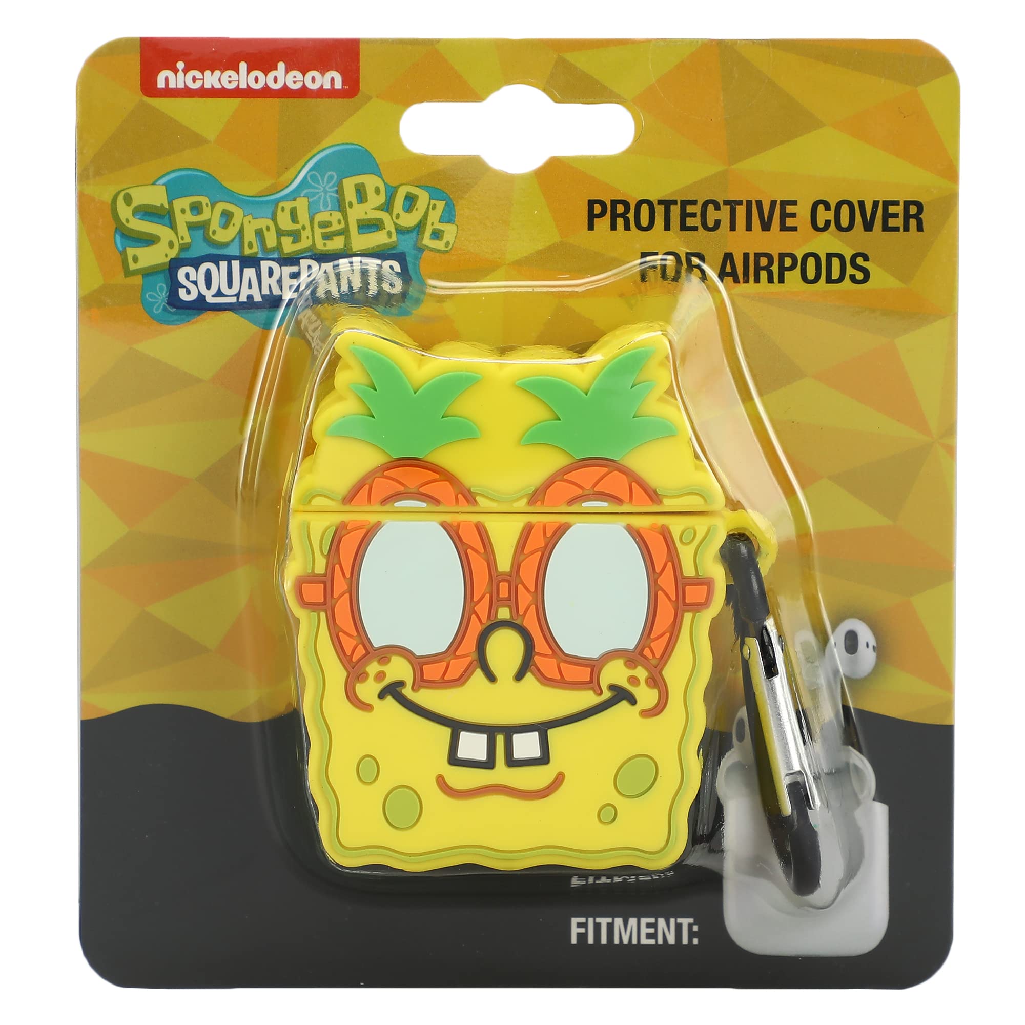 Spongebob Pineapple Glasses AirPod Case with Carabiner Hook