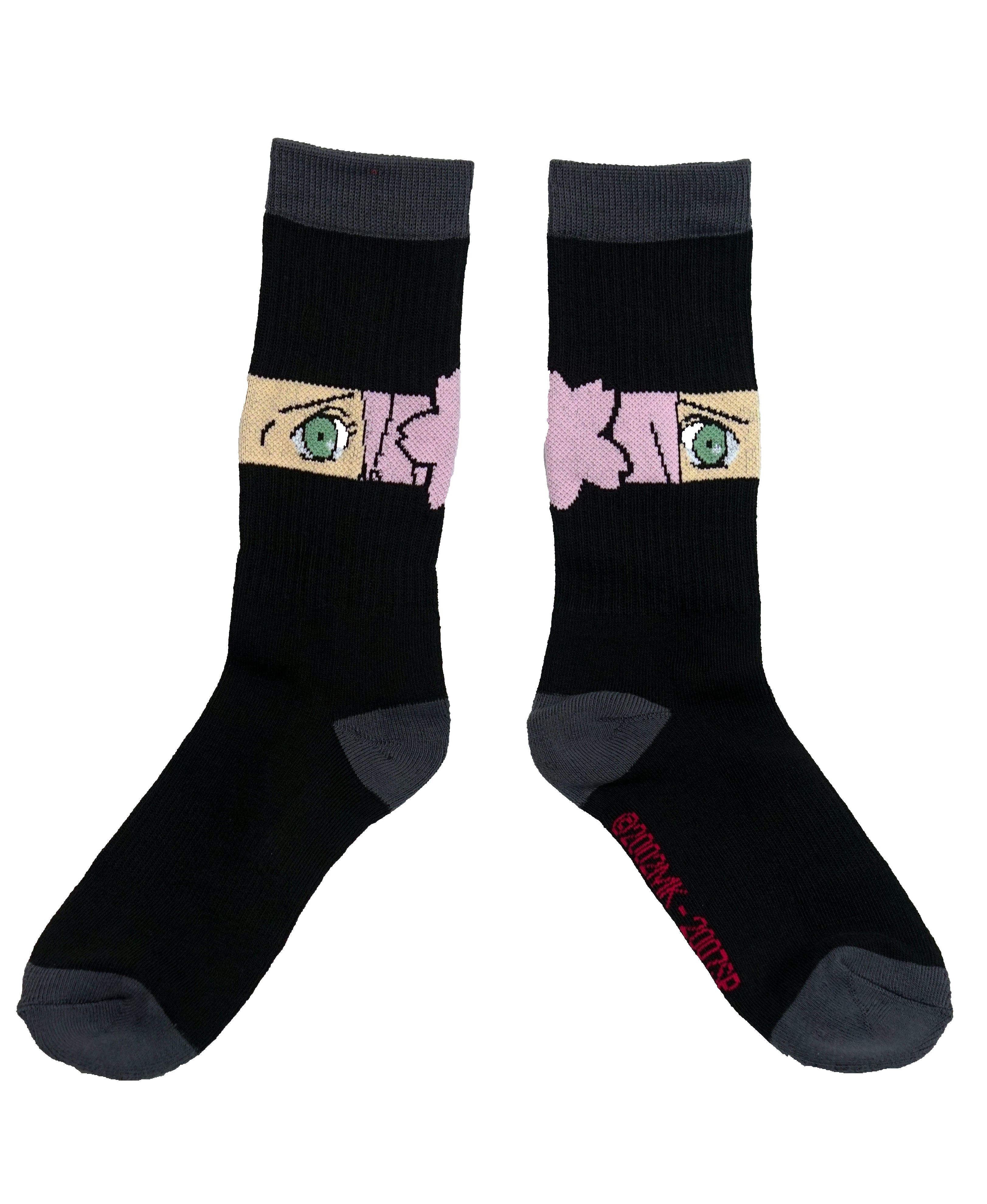 Naruto Shippuden 5 Pack Eye Bar Crew Socks Licensed Ripple Junction