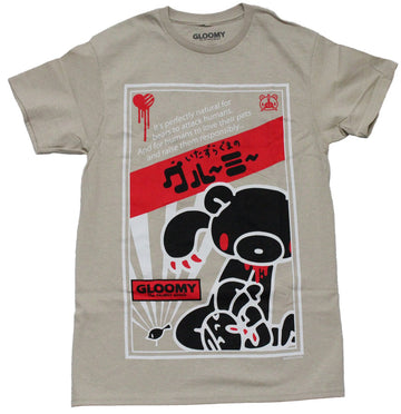 Gloomy Mens T-Shirt -  It's Perfectly Natural For Bears to Attack Humans