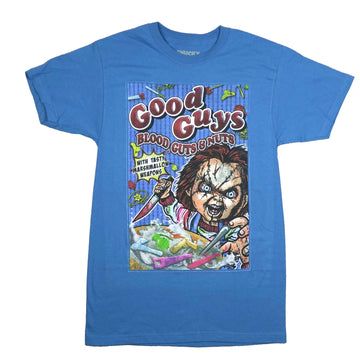 Chucky Child's Play Mens T-Shirt -  Good Guys Cereal Ad Blood,Guts & Nuts