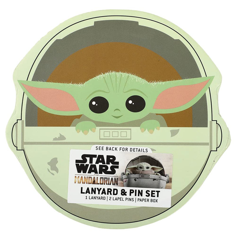 Star Wars Grogu Lanyard Keychain Lapel Pin Novelty Box Gift Set