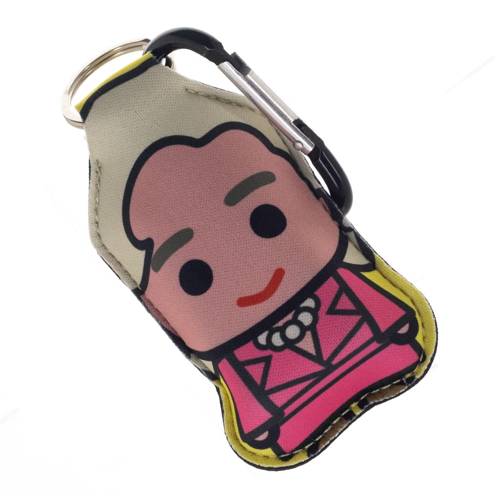 Golden Girls Rose Keychain Bottle Holder with 1 oz. Reusable Bottle