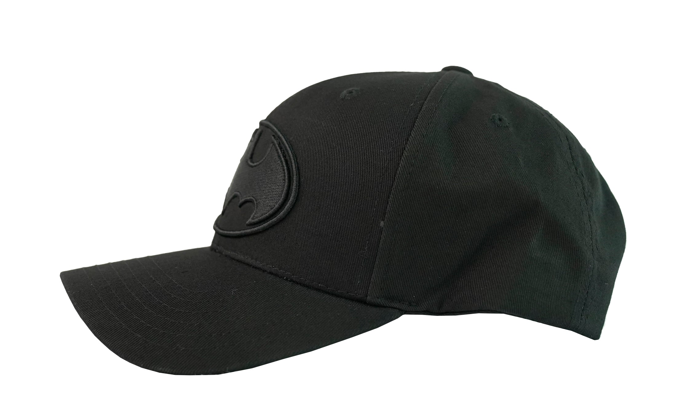 DC Batman Black On Black Bat Signal Snapback Dad Hat Baseball Cap