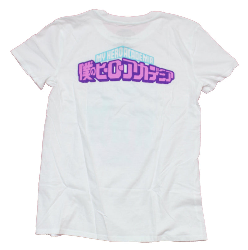 My Hero Academia Girls Juniors T-Shirt - Class 1A Deku in Front Purple Blue