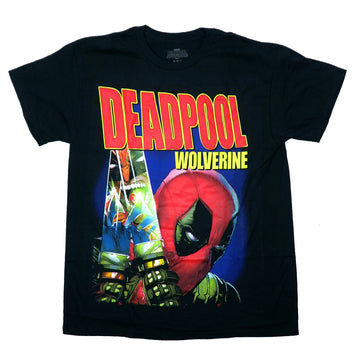 Deadpool & Wolverine Mens T-Shirt - Wolvy Reflects Deadpool's Blade Jumbo Print