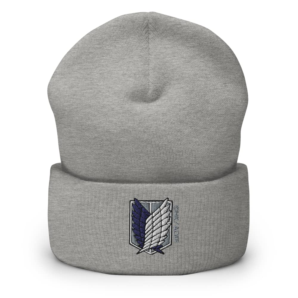 Ripple Junction Attack On Titan Scout Shield Icon Embroidered Cuff Beanie Officially Licensed